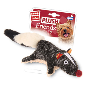 Іграшка для собак Скунс з пискавкою GiGwi Plush, текстиль, 9 см