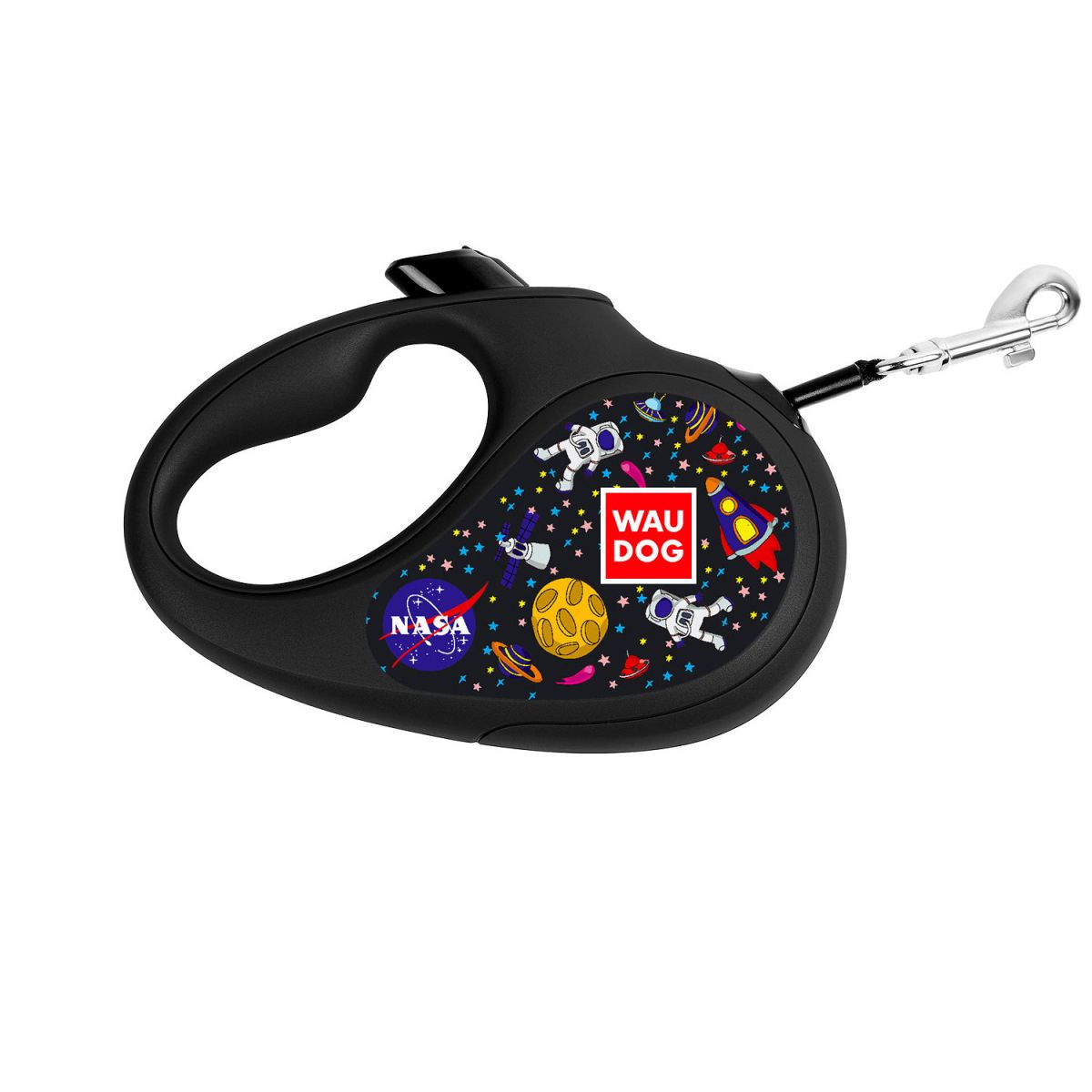 Повідець-рулетка для собак WAUDOG R-leash, малюнок "NASA"